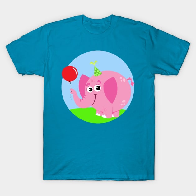 Happy Birthday elephant T-Shirt by richhwalsh